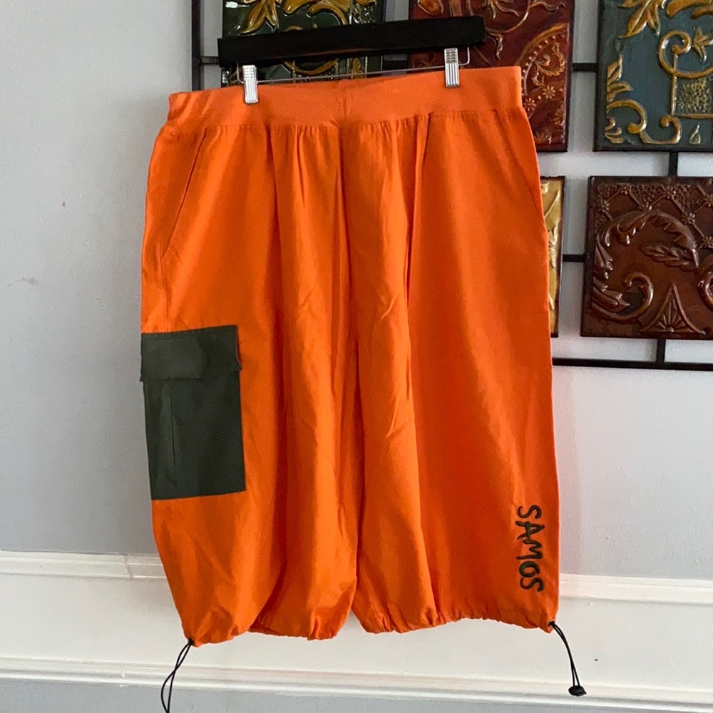 Est. 1998 SAMOS 3XL Shorts orange & green/ pockets